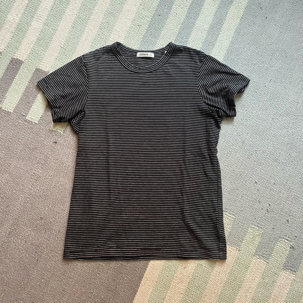 Buck Mason Striped Black and White Women’s Small Cotton